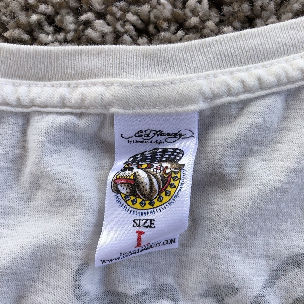 Vintage Ed Hardy By Christian Audigier Eternal Love Shirt Womens Size Large Y2K - Picture 4 of 9